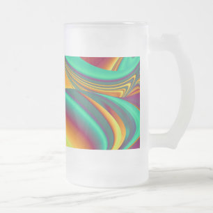 Taza De Cristal Esmerilado Primavera Verano Otoño Flores Magia