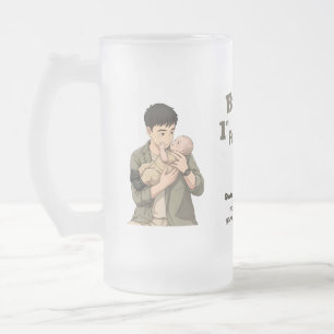 Taza De Cristal Esmerilado Primer Día del Padre Papá desde 2026 Estilo Anime
