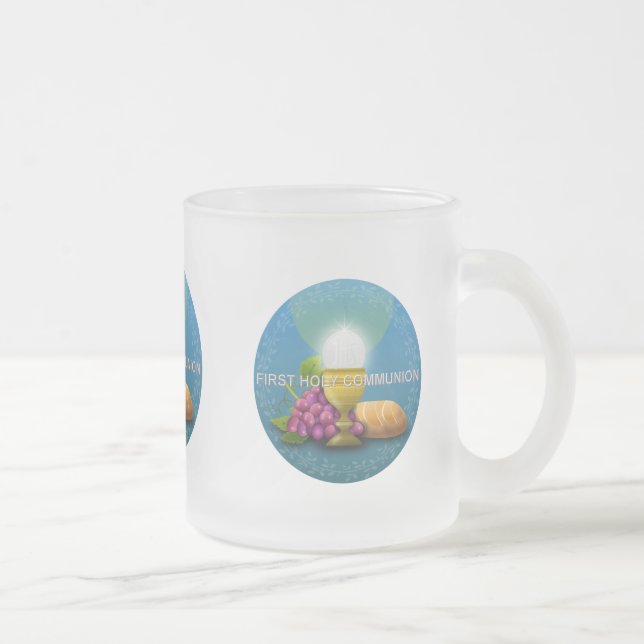 Taza De Cristal Esmerilado Primera Santa Comunión - 1 (Derecha)