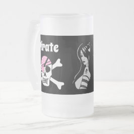Taza De Cristal Esmerilado Princesa pirata
