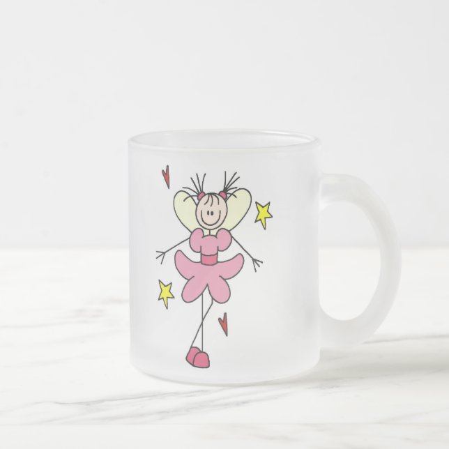 Taza De Cristal Esmerilado Princesa rosada Mug del ángel (Derecha)