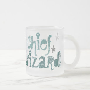 Taza De Cristal Esmerilado ¡principal mago! taza del vidrio esmerilado