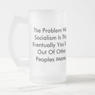 Taza De Cristal Esmerilado Problema con socialismo