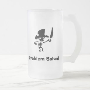 Taza De Cristal Esmerilado Problema pirata resuelto