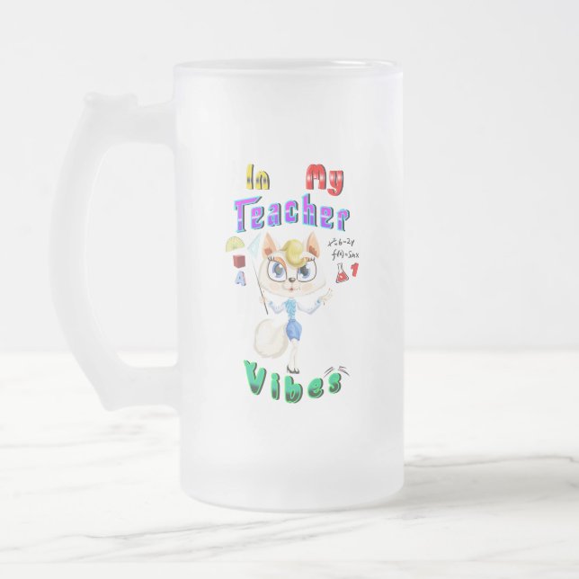 Taza De Cristal Esmerilado Profesor (Izquierda)