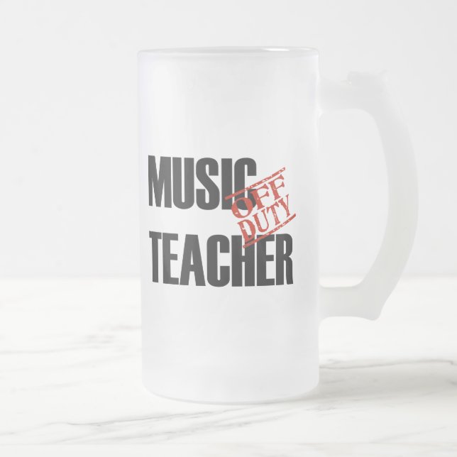 TAZA DE CRISTAL ESMERILADO PROFESOR DE MÚSICA FUERA DE SERVICIO (Derecha)
