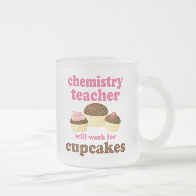 Taza De Cristal Esmerilado Profesor divertido de la química (Derecha)