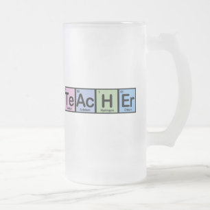 Taza De Cristal Esmerilado Profesor hecho de elementos