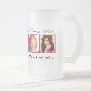 TAZA DE CRISTAL ESMERILADO PROMO 5 MUJERES BRILLANTES DEL CALENDARIO DE