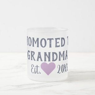 Taza De Cristal Esmerilado Promocionado A La Armada De Abuela Y Mug Morado