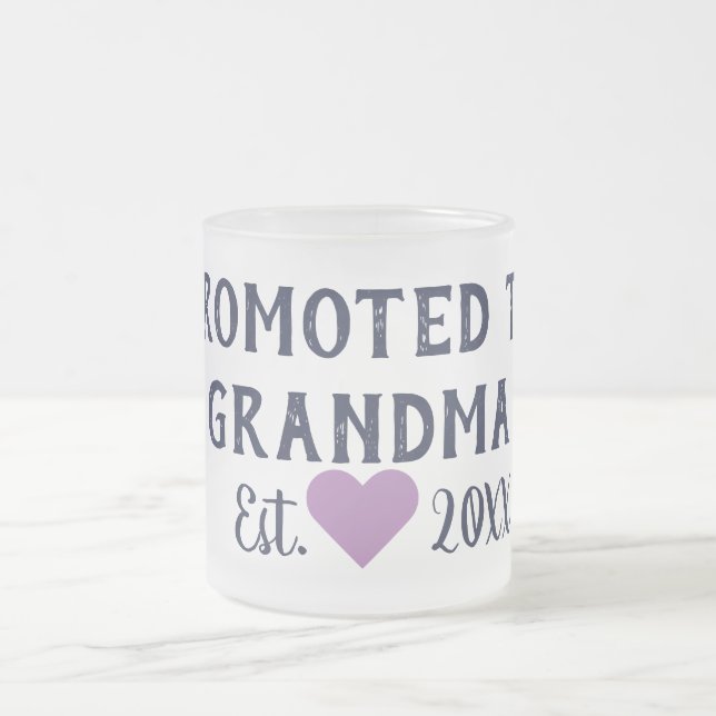 Taza De Cristal Esmerilado Promocionado A La Armada De Abuela Y Mug Morado (Centro)
