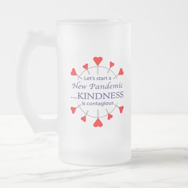 Taza De Cristal Esmerilado Promover la amabilidad (Izquierda)