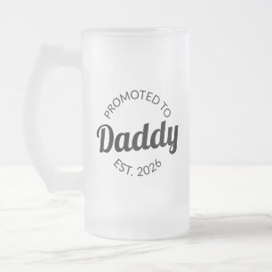 Taza De Cristal Esmerilado Promovido A Daddy Est. I 2026