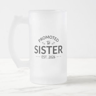 Taza De Cristal Esmerilado Promovido A La Hermana Este. II 2026