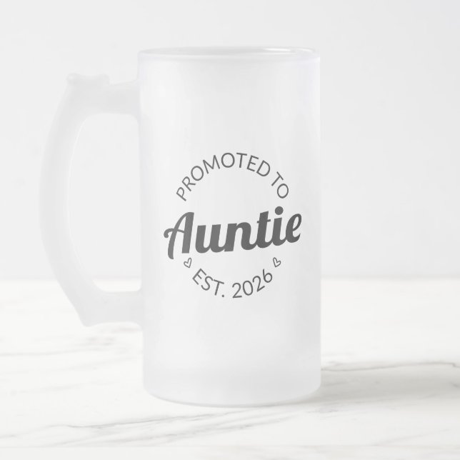 Taza De Cristal Esmerilado Promovido A La Tía Este. I 2026 (Izquierda)