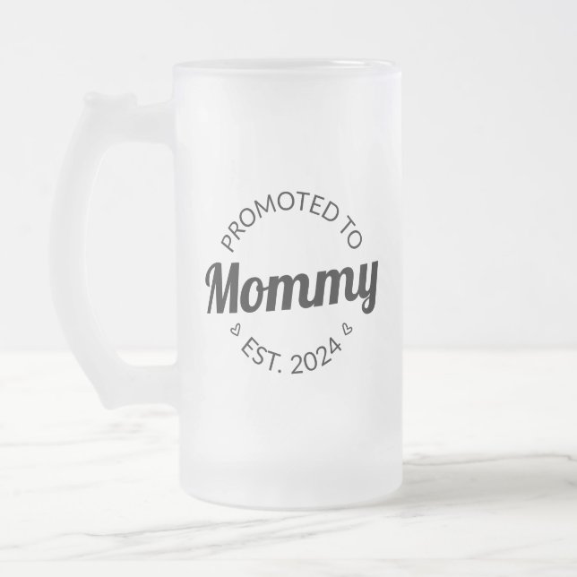 Taza De Cristal Esmerilado Promovido A Mamá Oriente. I 2024 (Izquierda)