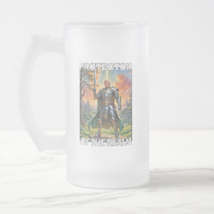 Taza De Cristal Esmerilado Protector del Reino - Presidente Trump