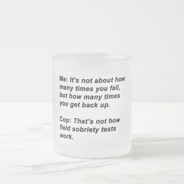 Taza De Cristal Esmerilado Prueba de Sobriedad (Centro)