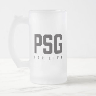 Taza De Cristal Esmerilado PSG For Life