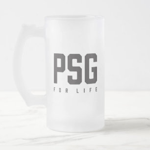 Taza De Cristal Esmerilado PSG Para Toda la Vida