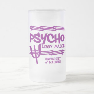 Taza De Cristal Esmerilado Psicología Mug mayor - elegir estilo y color