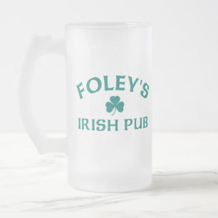 Taza De Cristal Esmerilado Pub Irlandés de Foley