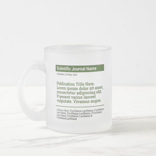 Taza De Cristal Esmerilado Publicación personalizada Frosted Glass Mug - Verd (Izquierda)