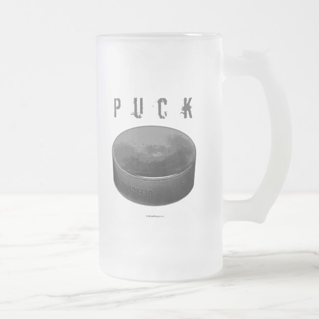 Taza De Cristal Esmerilado PUCK (Hockey) (Derecha)