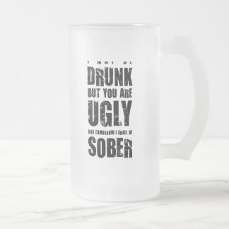 Taza De Cristal Esmerilado Puedo ser bebido. Regalo inusual