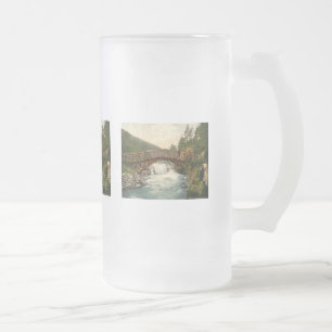 Taza De Cristal Esmerilado Puente rústico en Glenariff. Co. Antrim, Irlanda