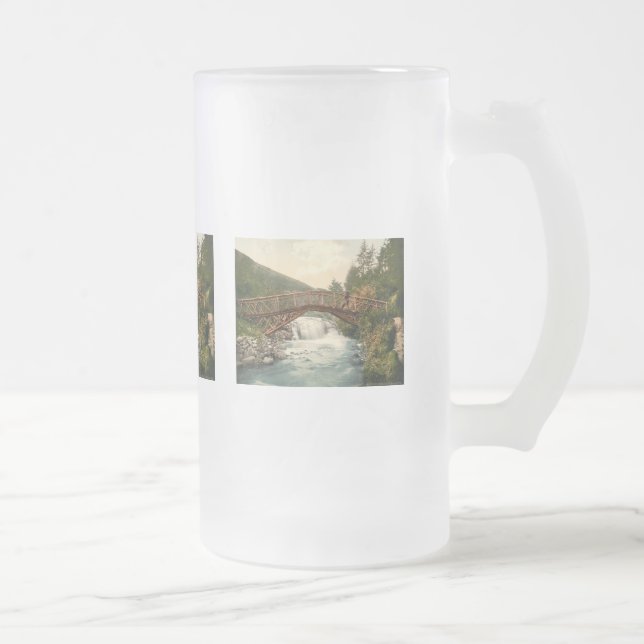 Taza De Cristal Esmerilado Puente rústico en Glenariff. Co. Antrim, Irlanda (Derecha)