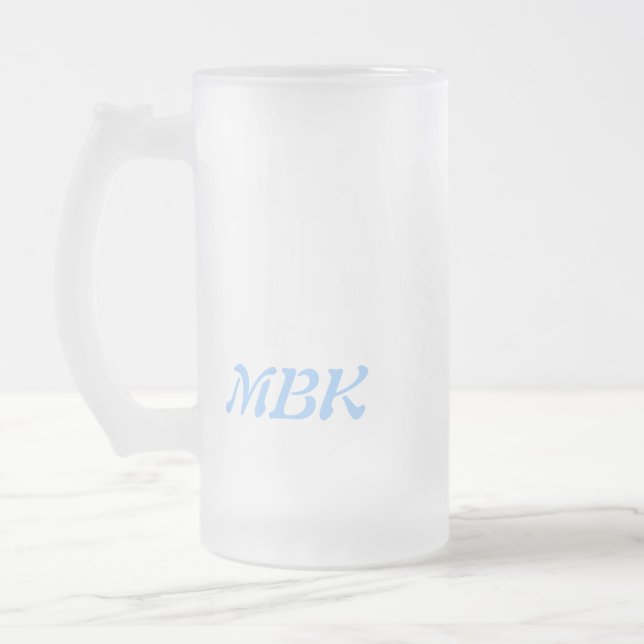 Taza De Cristal Esmerilado Puentes e iniciales escarchadas de la cerveza W. (Izquierda)