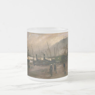 Taza De Cristal Esmerilado Puerto de pescadores de Ámsterdam tormenta de Vinc