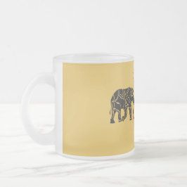 Taza De Cristal Esmerilado Puesta en marcha del sol en África