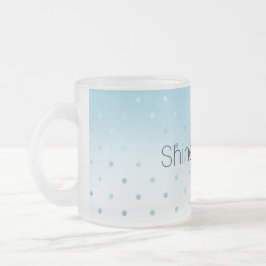 Taza De Cristal Esmerilado Puestos de vidrio Aqua Ombre           