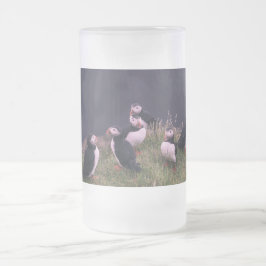 Taza De Cristal Esmerilado Puffins atlánticos