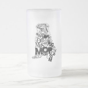 Taza De Cristal Esmerilado Pug