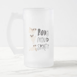 Taza De Cristal Esmerilado Pugs de Yoga