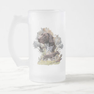 Taza De Cristal Esmerilado Puntero de Shorthtransmitió alemán