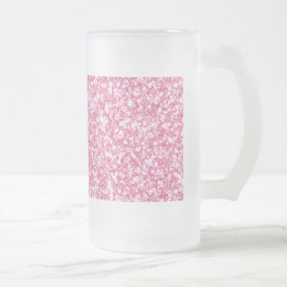Taza De Cristal Esmerilado Purpurina rosado femenino impreso