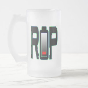 Taza De Cristal Esmerilado QEPD Batería Frost Glass Mug