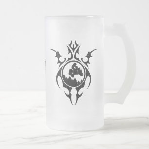 Taza De Cristal Esmerilado quads tribales