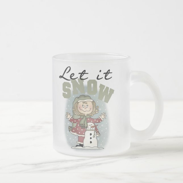 Taza De Cristal Esmerilado Que nieve (Derecha)