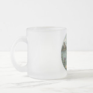 Taza De Cristal Esmerilado Quédate Curioso Acogedor Críptido Nessie Monstruo 
