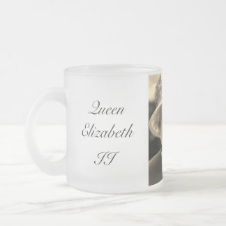 Taza De Cristal Esmerilado Queen Elizabeth