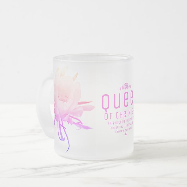 Taza De Cristal Esmerilado Queen of the Night (Anverso izquierdo)