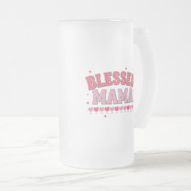 Taza De Cristal Esmerilado Querida mamá (Anverso derecho)