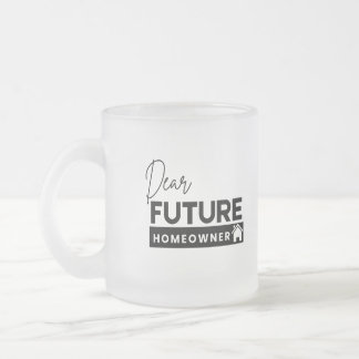 Taza De Cristal Esmerilado Querido futuro propietario
