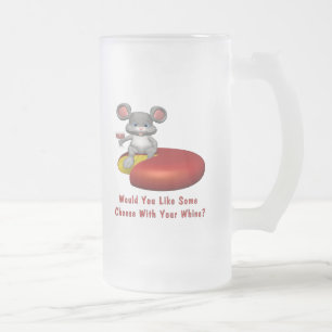 Taza De Cristal Esmerilado Queso con su gimoteo