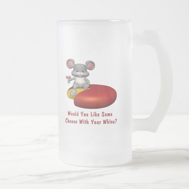 Taza De Cristal Esmerilado Queso con su gimoteo (Derecha)